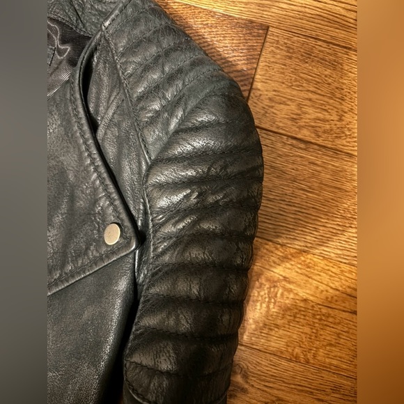 H&M heavy quilted leather jacket - Picture 4 of 6
